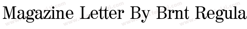 Magazine Letter By Brnt Regular字体转换